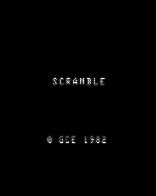 Scramble title screen for Vectrex